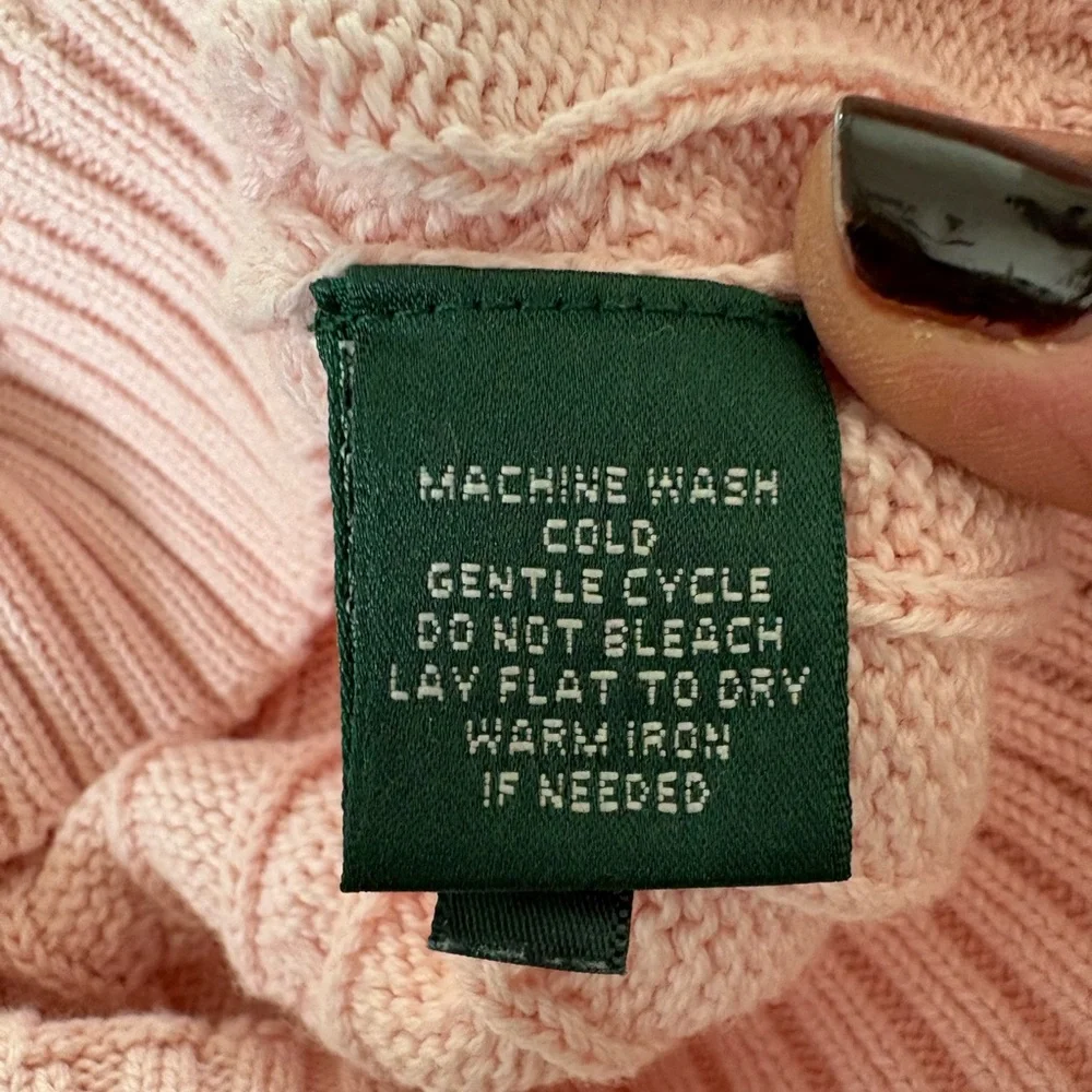 Ralph Lauren Pink Cable Knit Sweater - Picture 5 of 8